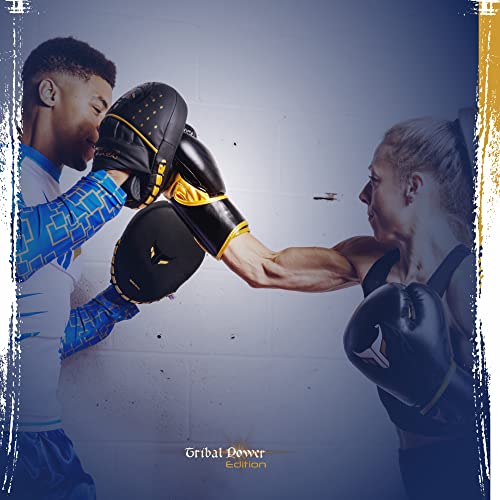 Mytra Fusion Manoplas Boxeo - Boxing Pads MMA Muay Thai Manoplas de Boxeo para Entrenamiento de Boxeo y Artes Marciales (Black)