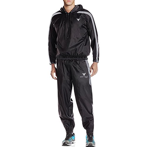Mytra Fusion Weight Loss Sliming Fitness Sauna Sweat Suit BlackGrey