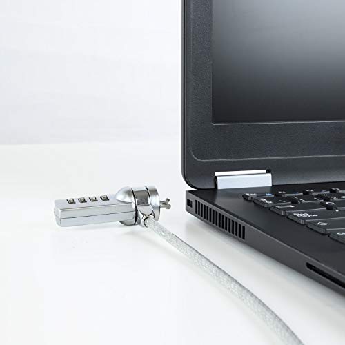 NANOCABLE Tooq TQCLKC0015 - Cable de Seguridad con Combinación para Portátiles, Plata, 1.5 Metros