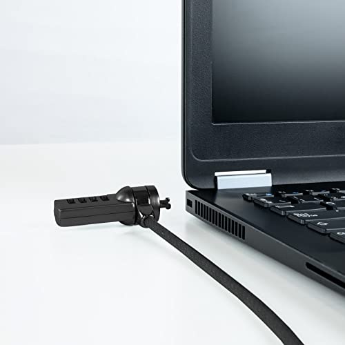 NANOCABLE TOOQ TQCLKC0015-G - Cable de Seguridad con Combinación para Portátiles 1.5 metros, Color Gris Oscuro