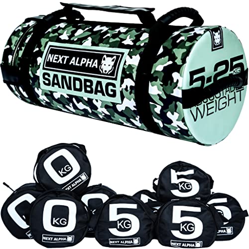 Next Alpha Sandbag – Saco de Arena para Entrenamiento, de Peso Ajustable, de 5 a 25 Kg