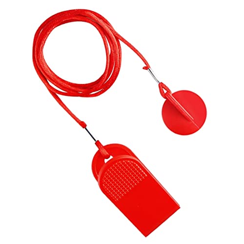 NIDONE Llave de Seguridad Universal de Cinta de Correr para máquina de Correr con Interruptor Redondo Accesorios para Cinta de Correr Rojo 1pc