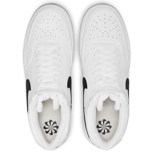 Nike Court Vision Mid Next Nature, Zapatillas de Gimnasia Hombre, White Black White, 43 EU