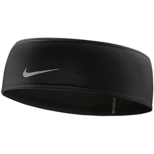 Nike Dri FIT Swoosh Headband 2 Black Silver Bandana, Adultos Unisex, Multicolor (Multicolor), Talla Única