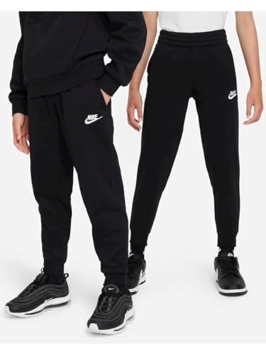 Nike K NSW Club FLC JGGR LBR Pants, Black/White, 24-28 Unisex