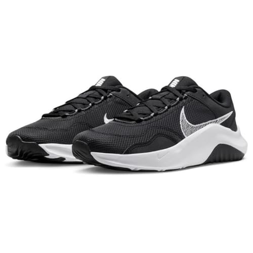 Nike Legend Essential 3, Sneaker Mujer, Black/White-Iron Grey, 37.5 EU