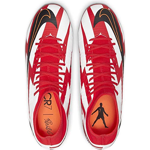 Nike Mercurial Superfly 8 Academy CR7 MG, Soccer Shoe Unisex Adulto, Chile Red/Black-White-Total Orange, 42 EU