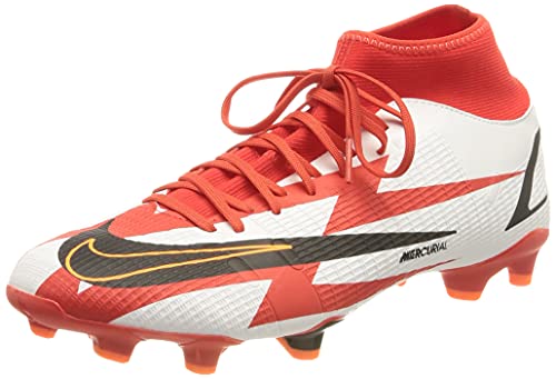 Nike Mercurial Superfly 8 Academy CR7 MG, Soccer Shoe Unisex Adulto, Chile Red/Black-White-Total Orange, 43 EU
