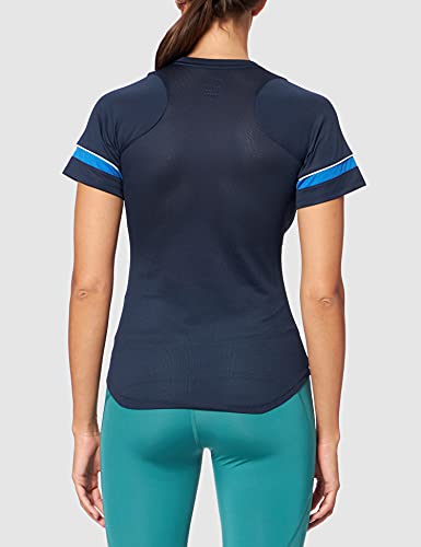 Nike W NK Dry ACD21 Top SS T-Shirt, Women's, Obsidian/White/Royal Blue/White, XS