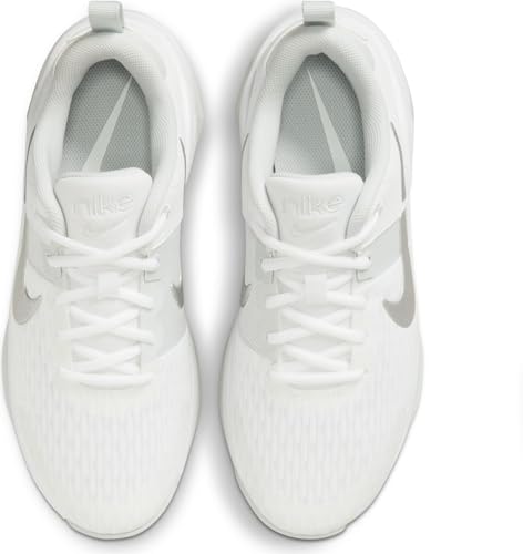Nike Zapatillas bajas para mujer, Blanco/Plateado metálico, 43 EU