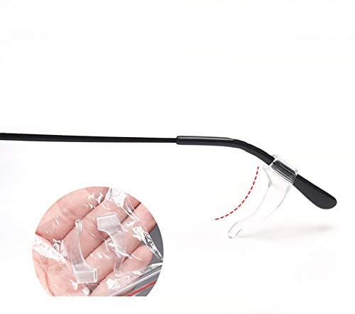 NORHOR Oporte Antideslizante de Silicona de Calidad,6 pares Cómodo Titular de silicona antideslizante Para Gafas Accesorios gancho del oído de gafas Deportes.