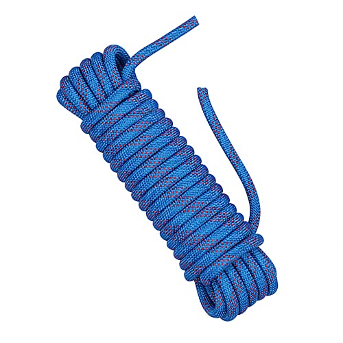 NorthPada Cuerda estática de nailon de 10 mm, 30 m, para espeleología, cuerda de rescate, cuerda de rescate, cuerda de ancla, muelle de árbol, cuerda tensora azul