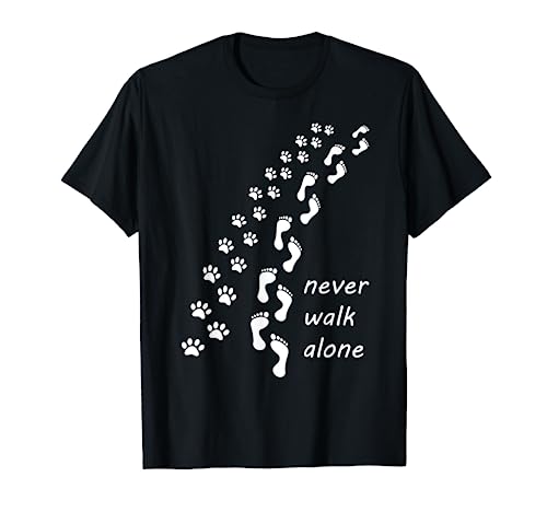 Nunca camine solo. Tshirt regalo para la amante del perro Camiseta