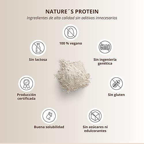 nutri+ Proteína Natural en Polvo Neutral sin edulcorantes 500g - 84,8% Proteínas Bebida deportiva sin lactosa para batidos o para cocinar - Sin azúcar y Vegano