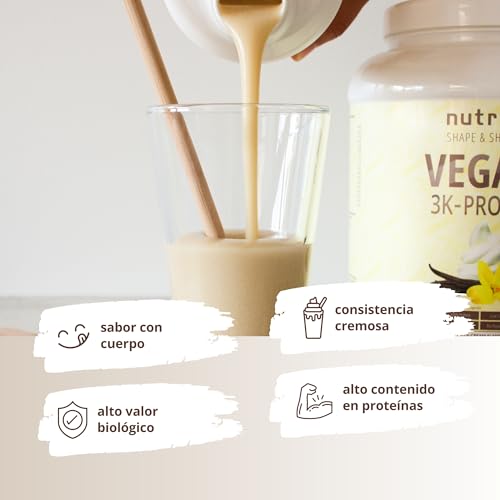 Nutri + Proteína Neutral en Polvo Vegana sin Edulcorantes ni Azúcares Añadidos 85% de Proteínas de Origen Vegetal 1kg Sabor Natural también para Dulces