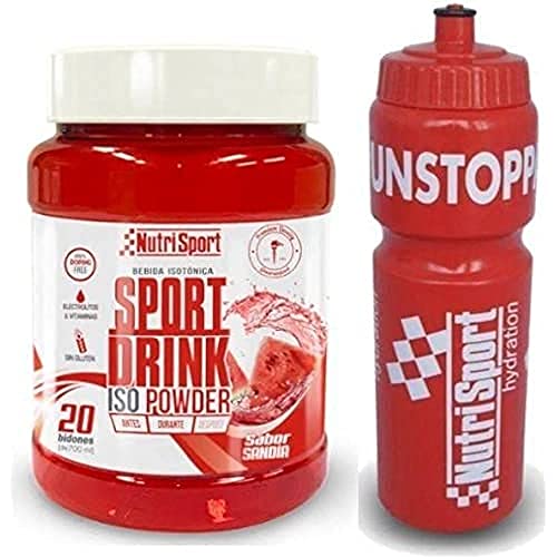 Nutrisport Sport Drink ISO Powder | Bebida Isotónica en Polvo | Complemento Alimenticio Deportivo | Recuperación Muscular | Vitaminas y Minerales | Sabor Sandía |Bote de 1020 gr