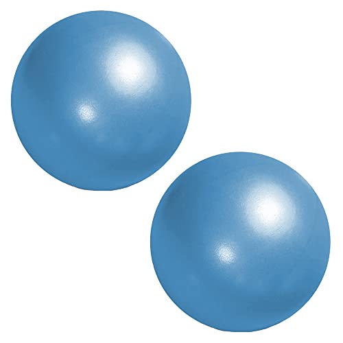 NUWIQ Pilates Ball - Pelota de Gimnasia pequeña para Yoga, Entrenamiento aeróbico, 2 Unidades, Azul
