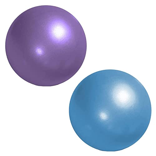 NUWIQ Pilates Ball - Pelota de Gimnasia pequeña para Yoga, Entrenamiento aeróbico, 2 Unidades, Azul y Morado