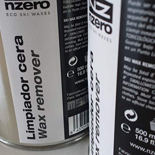 NZEROWAX - Liquido Limpiador de Cera, 500ml | Limpiador Ceras Esquís y Tablas de Snowboard