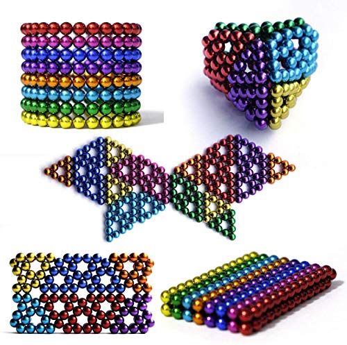 OBEST Cubo magnético, Bloques de construcción, 1000 pcs Redondo Puzzle, 5x5x5 mm, Juguetes educativos para niños