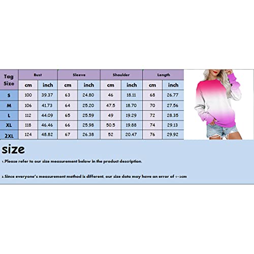 OCCOKO Cuello Redondo Sudaderas para Mujer Tamaño Manga Larga Casual Suelto Tops Camiseta Invierno (N, L)