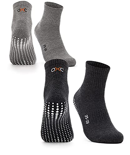 Occulto calcetines antideslizantes mujer 2-4 pares (modelo: Madeleine) 2 Pares | negro,gris 35-38