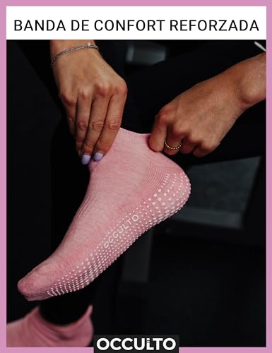Occulto calcetines antideslizantes mujer 2-4 pares (modelo: Madeleine) 4 Pares | negro,gris,rosa,rojo 39-42