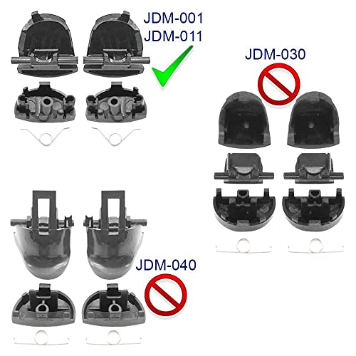OcioDual Botones Gatillos L1 L2 R1 R2 con Muelles Negro Compatible con Mando PS4 V1 FAT CUH-ZCT1 JDS-001 JDS-011 JDS001 JDS011