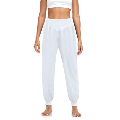 ODAWA Dark Magenta - Pantalones deportivos sueltos de cintura alta para mujer, pantalones deportivos de yoga para mujer, azul (alice blue), L Largo