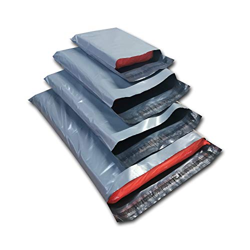 ODL Packaging Ltd - Pack de 100 bolsas para envíos por correo, plástico gris, tamaños variados