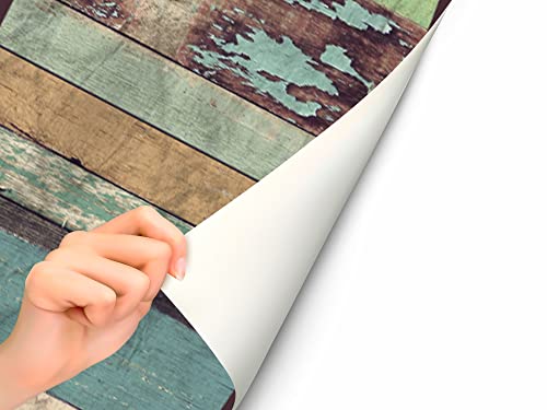 Oedim Tabla de Surf Madera Vieja | 150x45cm | Fabricado en Vinilo Adhesivo Resistente y Económico | Pegatina Adhesiva Decorativa de Diseño Elegante