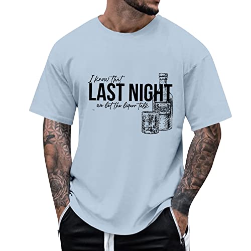 Oktoberfest 2022 - Camiseta de manga corta para hombre con estampado de Oktoberfest y Oktoberfest, para el día del padre, cuello redondo, azul, L