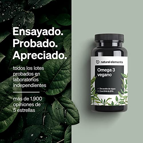 Omega 3 Vegano – 1444mg de Aceite de Algas (DHA + EPA 675mg) – 90 cápsulas blandas clínicamente probadas