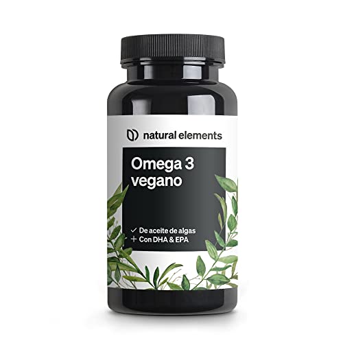 Omega 3 Vegano – 1444mg de Aceite de Algas (DHA + EPA 675mg) – 90 cápsulas blandas clínicamente probadas