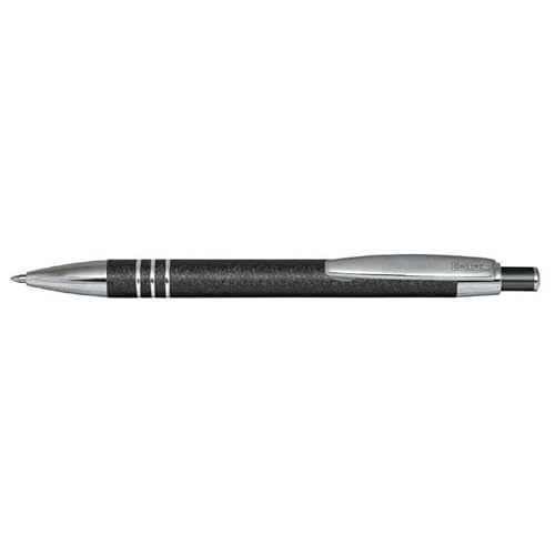Online Bolígrafo de punta de grafito de metal con bolígrafo retráctil de aluminio y recarga reemplazable tinta negra, color negro