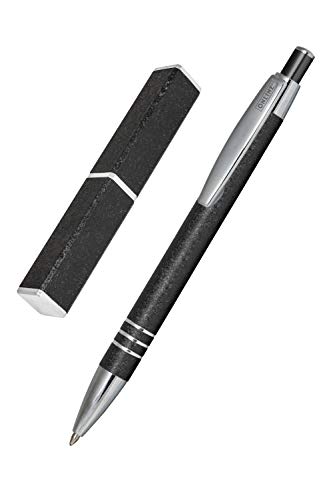 Online Bolígrafo de punta de grafito de metal con bolígrafo retráctil de aluminio y recarga reemplazable tinta negra, color negro
