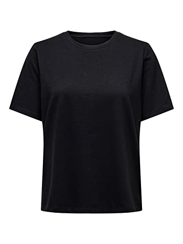 ONLY Onlonly S/S tee Jrs Noos-Camiseta de Manga Corta Top, Negro, Large para Mujer