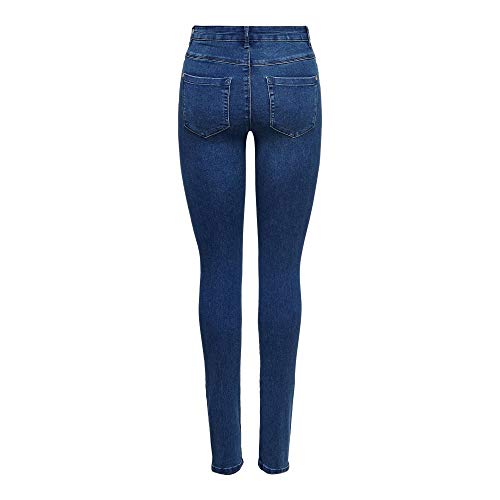 ONLY Onlroyal High Waist Skinny Fit Jeans, Medium Blue Denim, 32/XL para Mujer