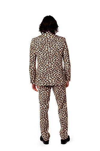 OppoSuits Trajes de baile locos para hombre Jag – Viene con chaqueta, pantalones y corbata en diseños divertidos, 50, El Jag