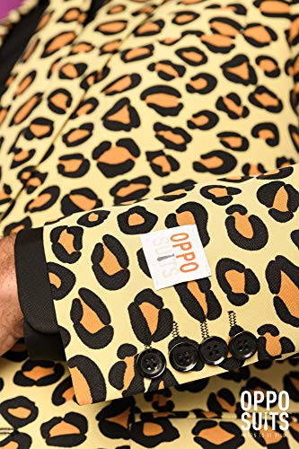 OppoSuits Trajes de baile locos para hombre Jag – Viene con chaqueta, pantalones y corbata en diseños divertidos, 50, El Jag
