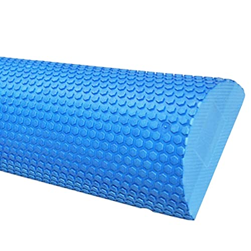 Oshhni Bloques de flexibilidad de longitud con Pilates de masajeador de medio 1/2 Rodillo de espuma para medio rodillo físico para deporte, Azul 60cm