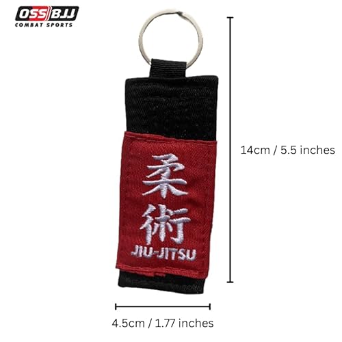OSS Combat Sports BJJ Nuevo Jiujitsu Llavero para Jiu Jitsu Brasileño MMA Gear All Belt Rankings Gift Key Chain, Morado (, 10 cm