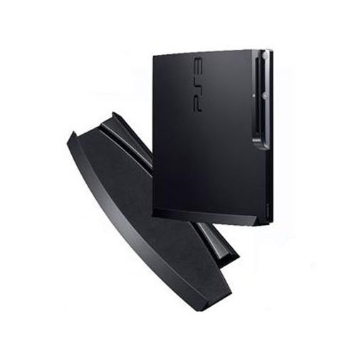 OSTENT Skid Proof Consola Vertical Soporte Compatible para Sony Playstation 3 PS3 Slim Consola Videojuegos Color Negro