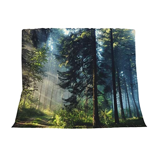 OTRAHCSD Manta Nature Misty, manta de franela suave y ligera para sofás, cama, sofás (150 x 125 cm)