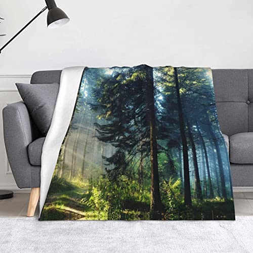 OTRAHCSD Manta Nature Misty, manta de franela suave y ligera para sofás, cama, sofás (150 x 125 cm)