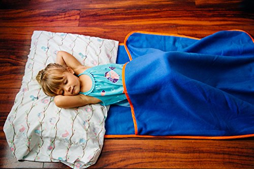 Pacific Play Tents 70010 Kids Day Dreamer Nap Sleep Mat con bolsa de transporte, 47 x 20.7 pulgadas, azul/naranja