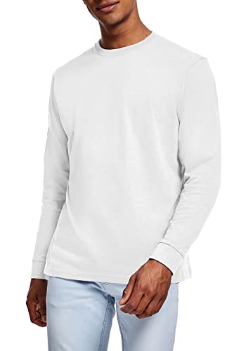 Pack 5 | Camiseta Manga Larga Hombre | 100% Algodón Punto Liso | Cuello Redondo (5 Colores, XL)