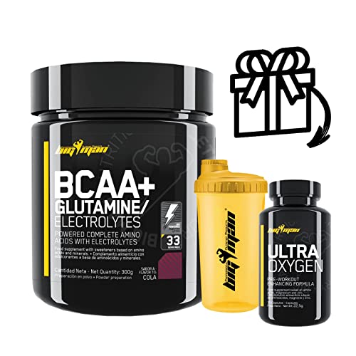 Pack BigMan | Bcca & Glutamina + Electrolyte 300Gr (MELON) + Multivits 30 Caps + Shaker "REGALO" | Aminoácidos Essenciales Con Carga de Minerales | Recuperación Muscular | Recuperación Muscular