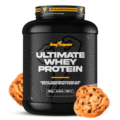 Pack BigMan Ultimate Whey Protein 2 kg + MULTI VITS Perlas 30 caps + Shaker REGALO Y MUESTRAS | Aumenta el crecimiento muscular | Entrenamientos intensos | Máxima asimilació (Cookies)