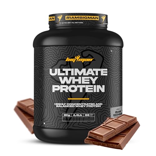 Pack BigMan Ultimate Whey Proteína 2kg + Creatina 300Gr + Shaker "REGALO" (Chocolate) | Fuerza, Resistencia | Masa Muscular | Tonificación Muscular | Recuperación Deportiva